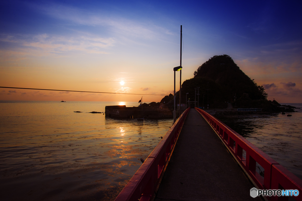 白山島の夕日①