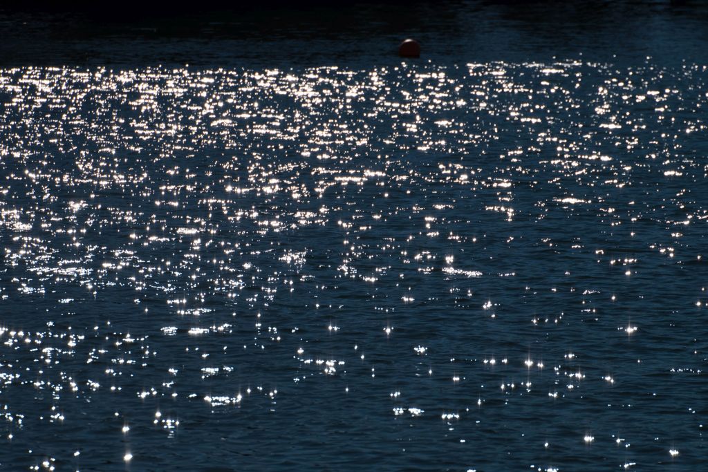 東京湾の水面の輝き