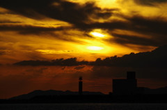 大阪の夕焼け