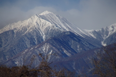 常念岳の朝　４