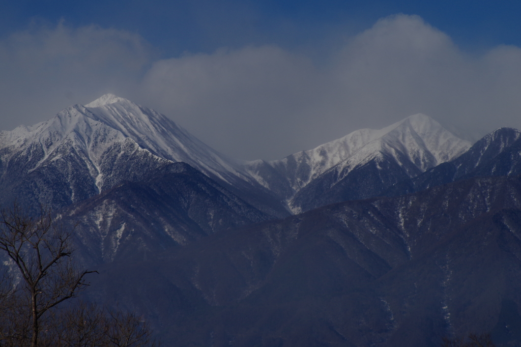 常念岳の朝　３