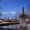 石塔と常念岳