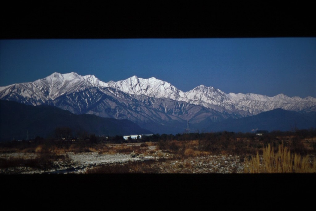 北アルプス朝景