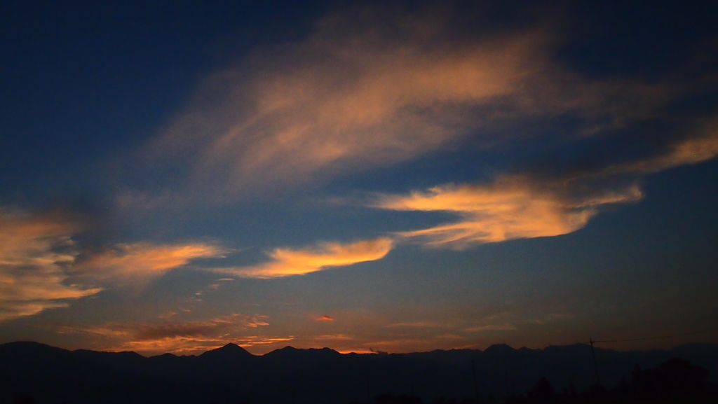 安曇野夕景