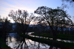 水車小屋の夕暮れ　