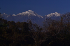 常念岳初冬