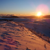 雪原の陽の出