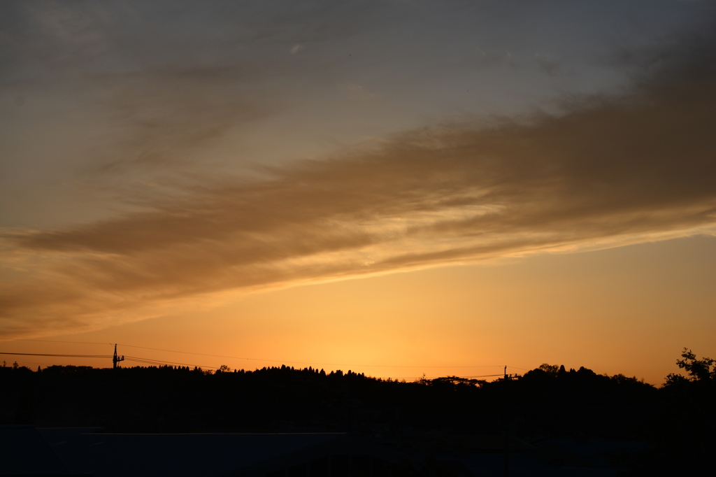 陶器の町の夕日