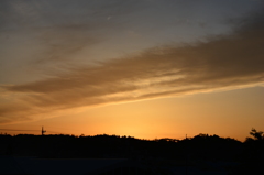 陶器の町の夕日