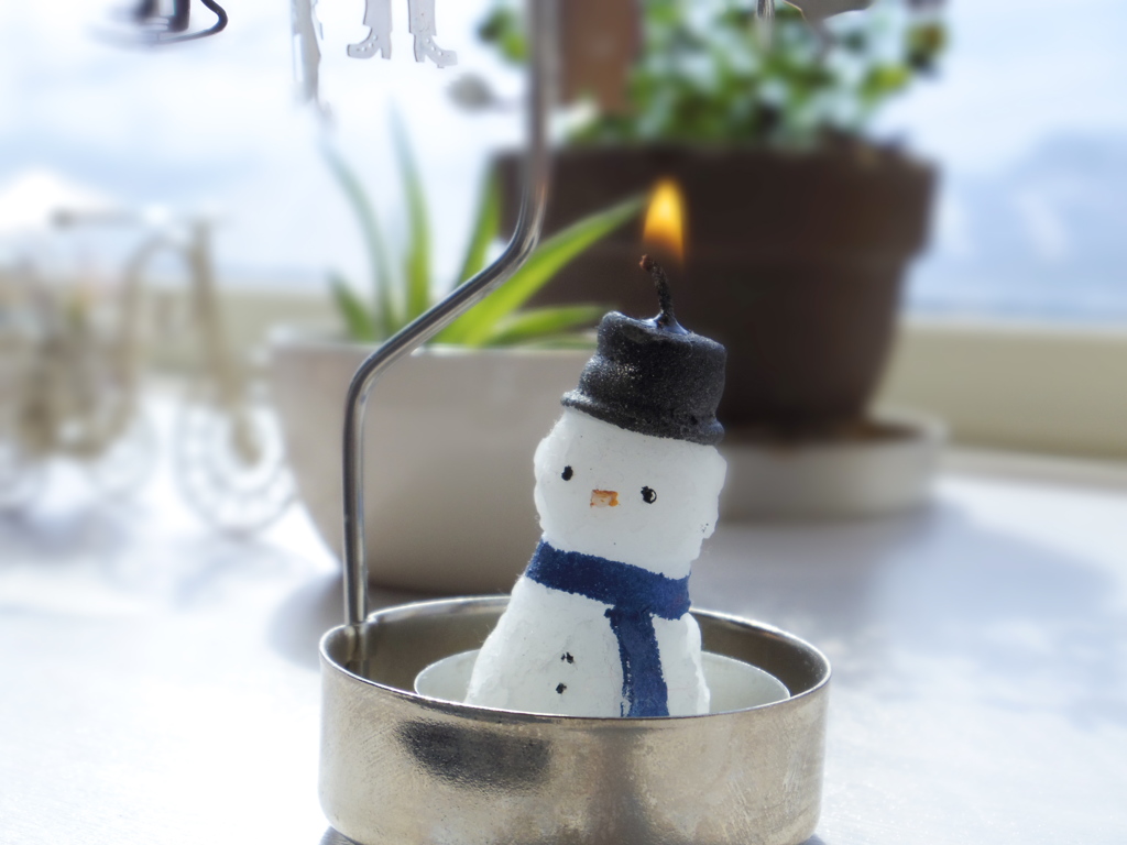 Snowman Candle