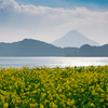 池田湖畔から望むさつま富士