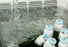 ラムネを冷やす水