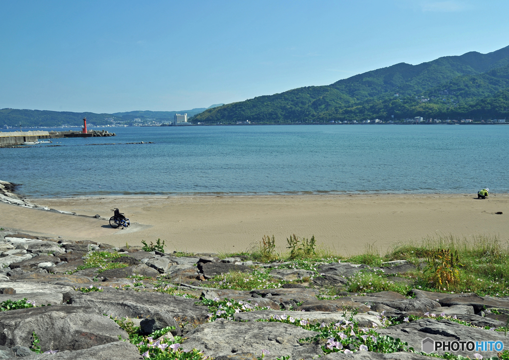 宇佐美海岸にて１