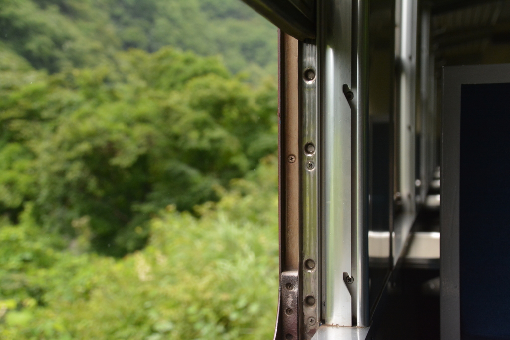 渡良瀬渓谷鉄道　車窓から
