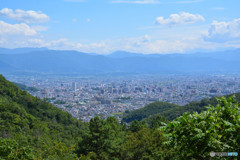 甲府市を望む