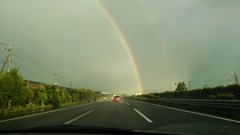 東北道　上りにて虹！（スマホ撮影）