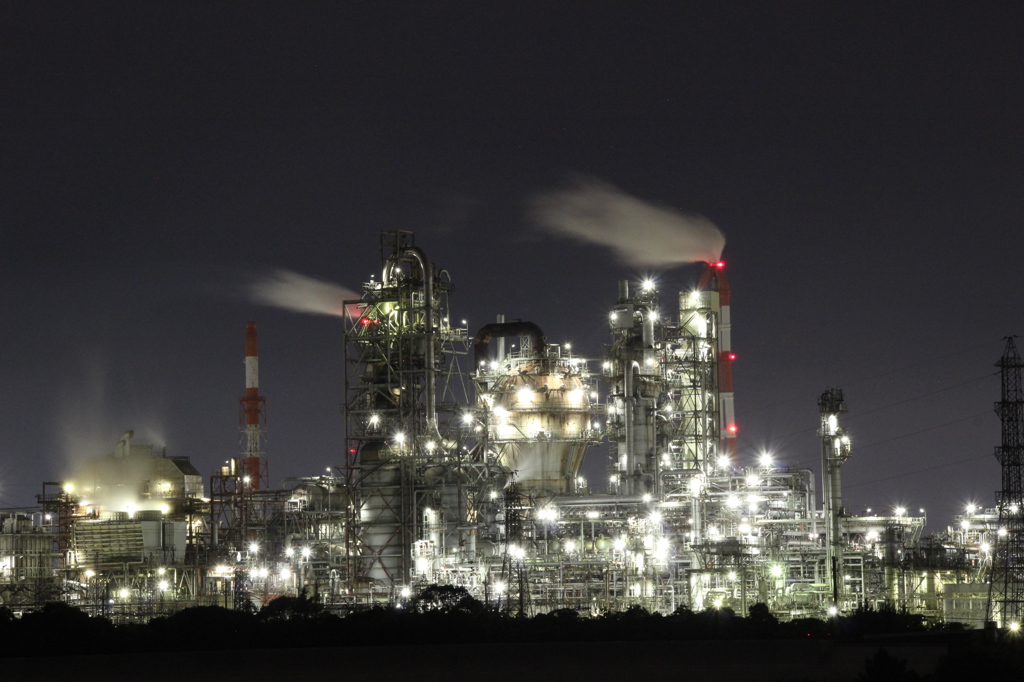 Oil plant at midnight 6