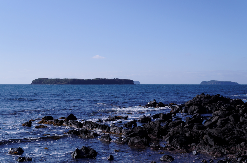 萩笠山・・・青い海