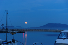 大海漁港からの月夜Ⅴ