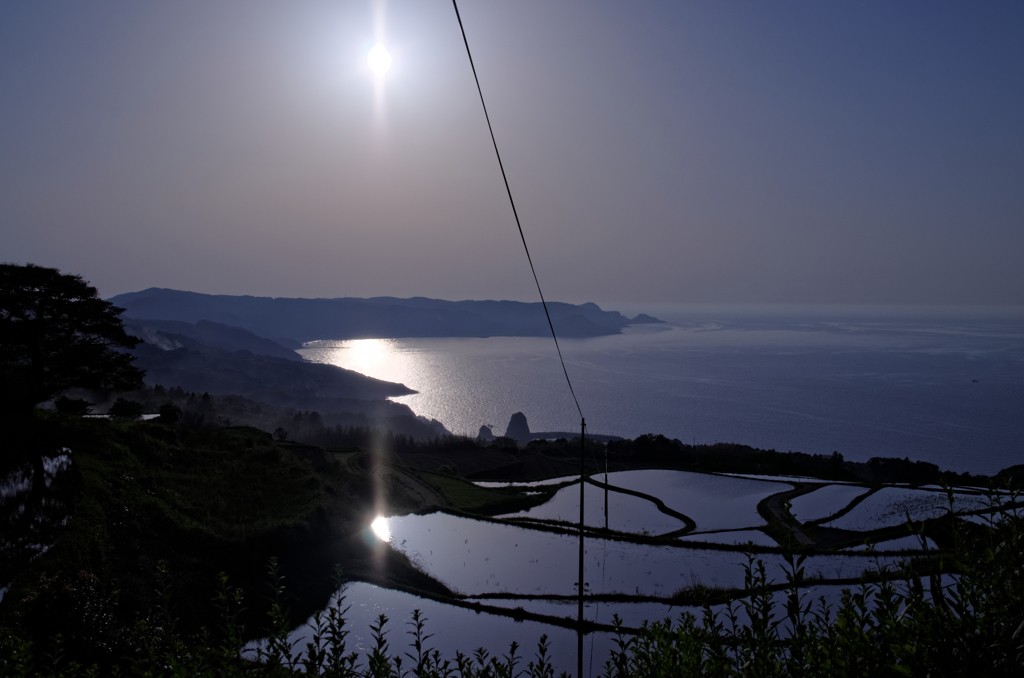 夕暮れ100景　棚田（自称）