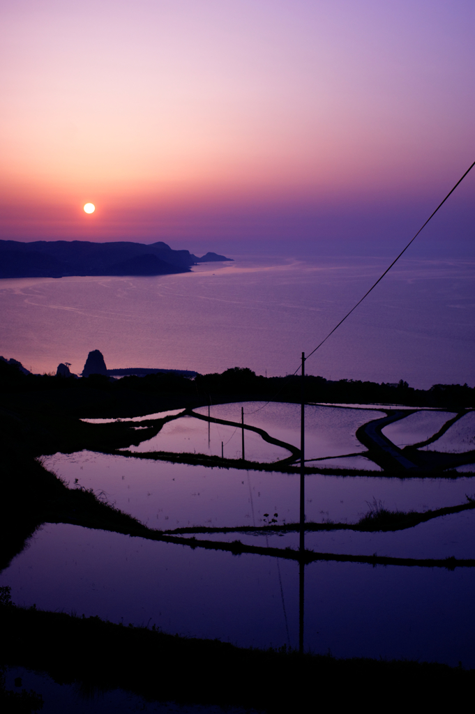 棚田の夕暮れ　Ⅴ