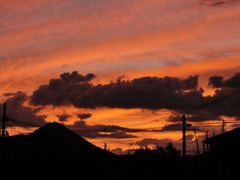 住宅街からの夕焼け