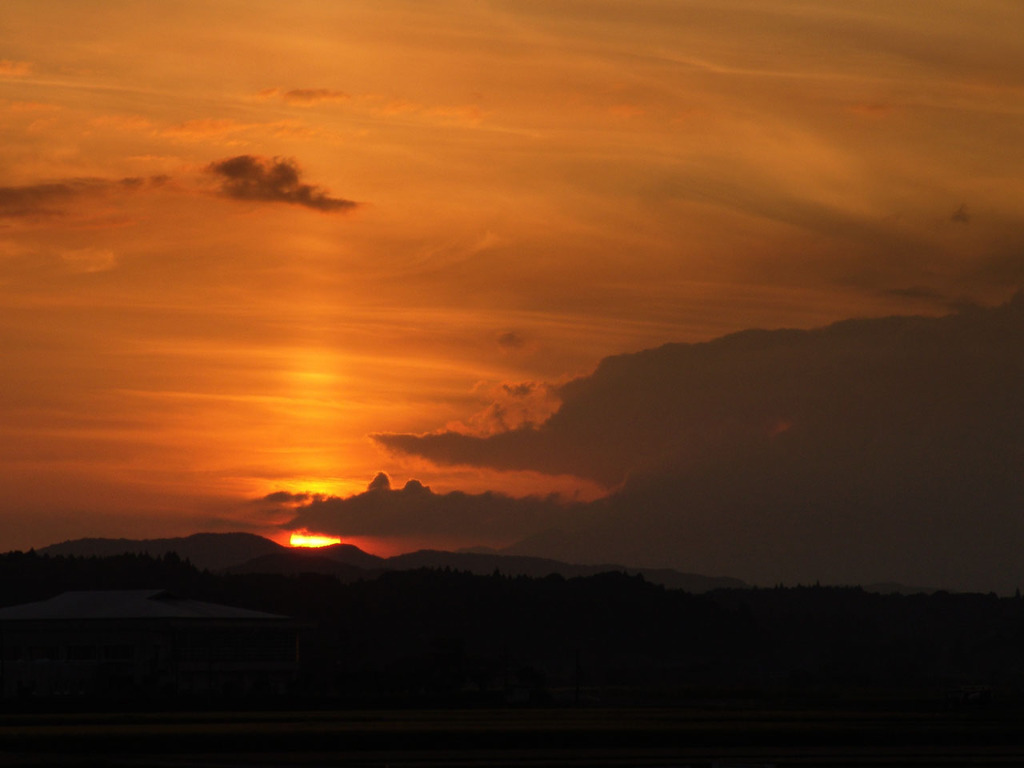 秋の夕焼け