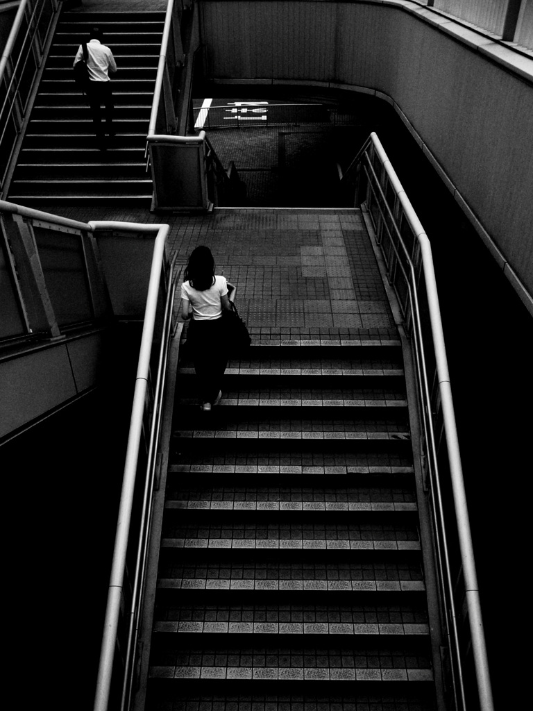 walking up the stairs