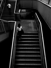 walking up the stairs