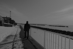 walking along the promenade
