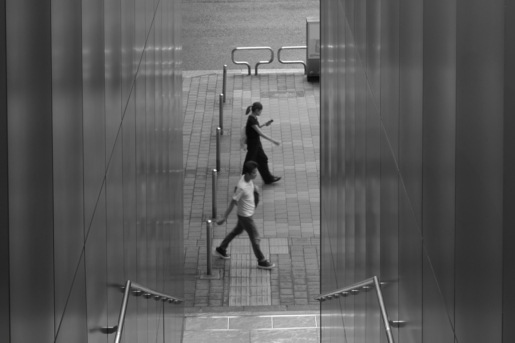 passing strangers