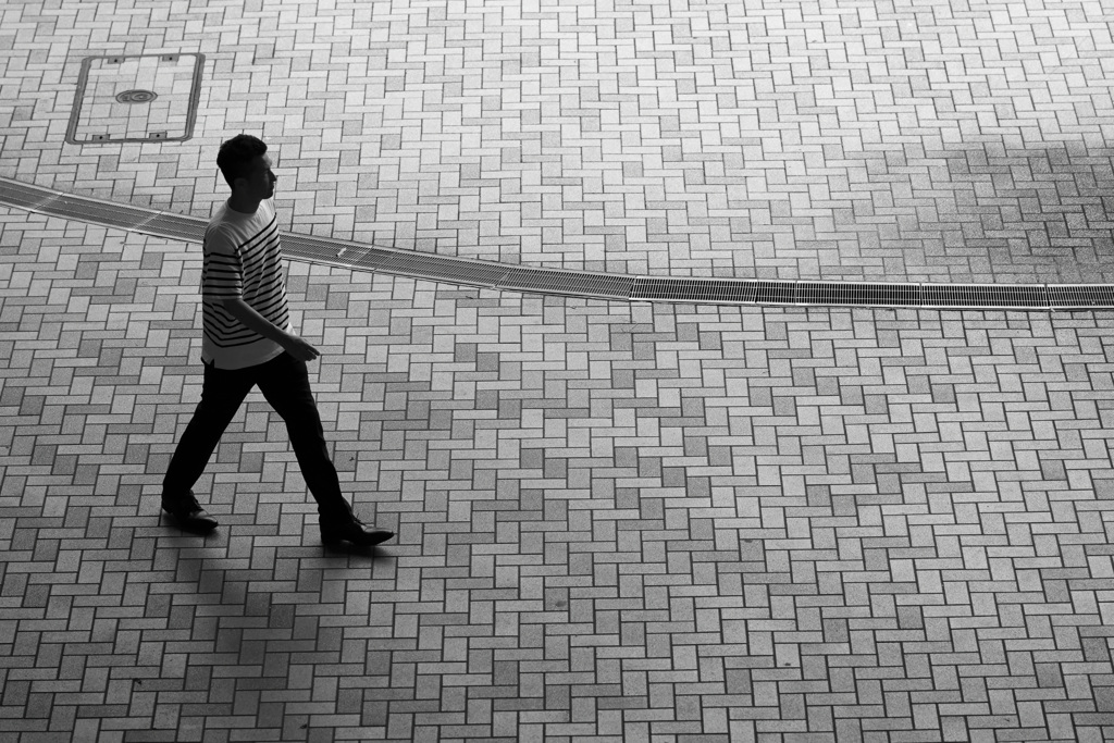 walking parallel to the line