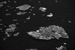 River ice washed by the sea