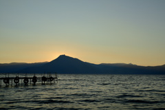 Silhouettes at dusk