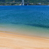 砂浜と海と橋