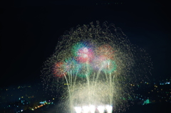 真駒内花火大会　藻岩山