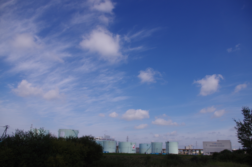 厚別川河川敷にて