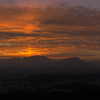 岩山展望台にて岩手山夕景