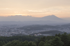 岩山展望台にて岩手山夕景