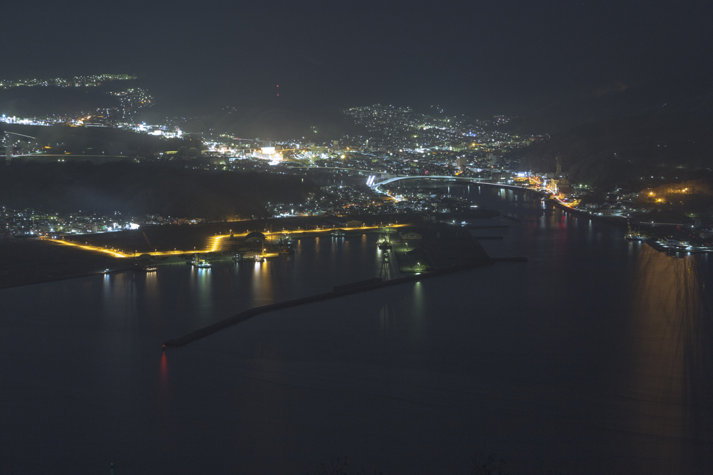 月山にて宮古の夜景を望む①