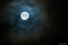 Super Moon with Clouds
