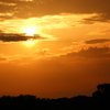 Unchanged sunset glow sky