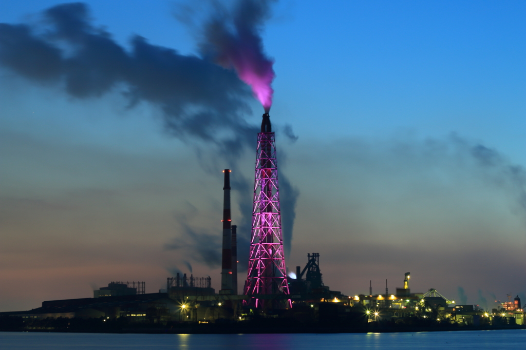 工場夜景　マジックアワー