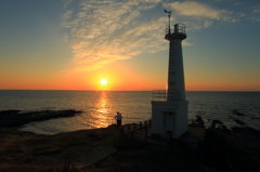 遠見ヶ鼻の夕日