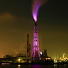 工場夜景　紫
