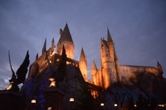 ライトアップされたホグワーツ城