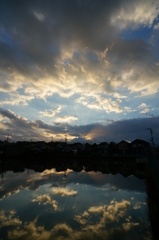 雨上がりの朝の空