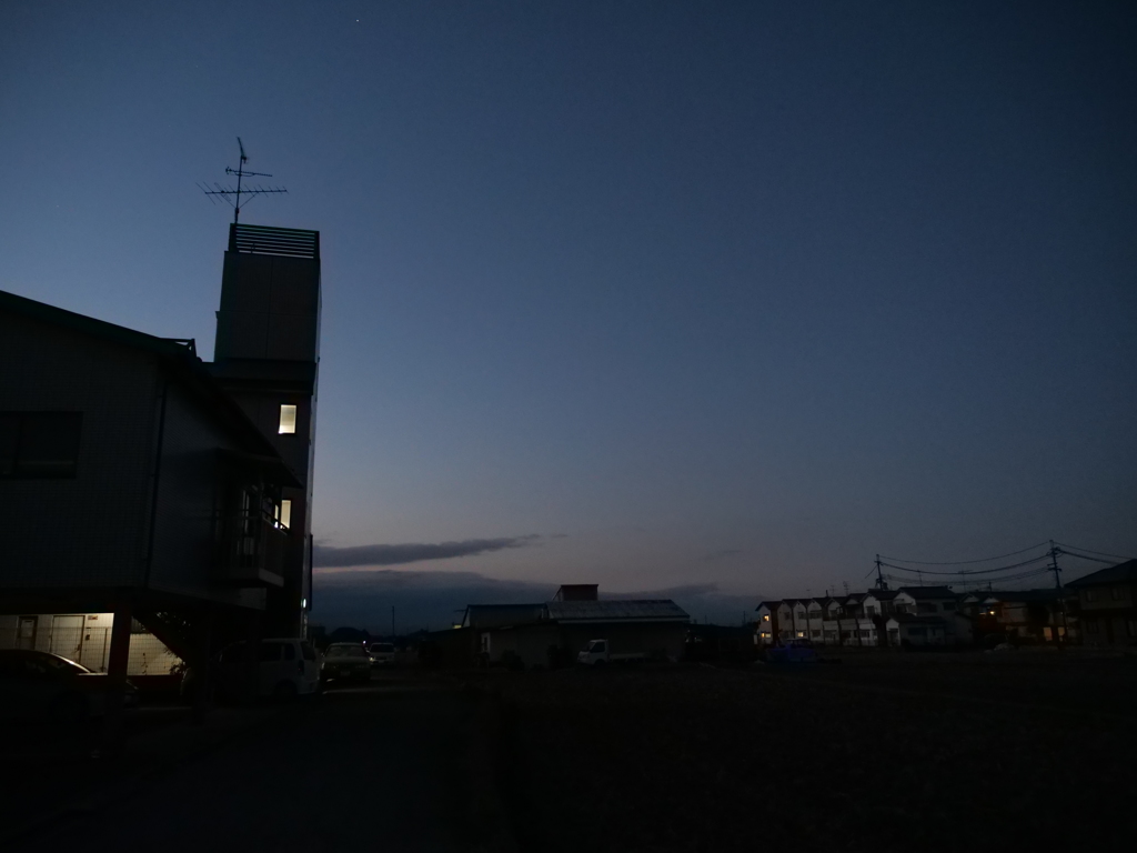 北永井町の夜明け　平成30年1月27日