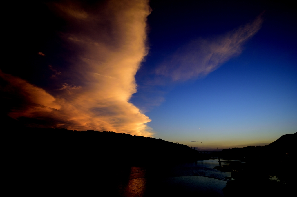 吉野川夕刻