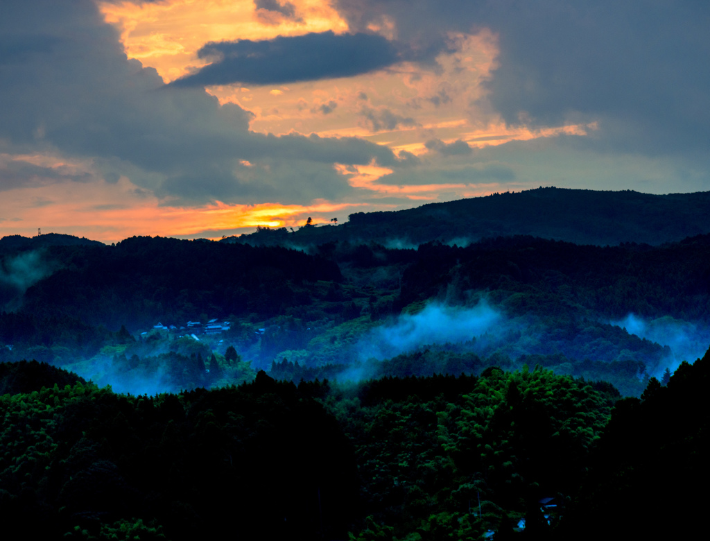 帰り道で出会った夕景